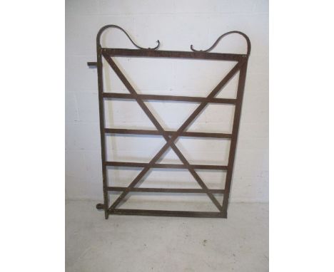 A cast iron gate, possibly railway