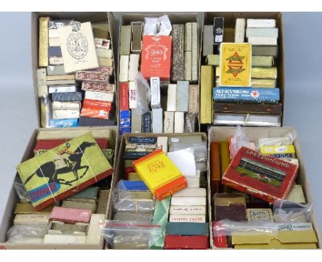 Six boxes of playing cards and playing card games, approximately one hundred and forty packs including Bezique, bridge, minia
