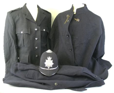Police, an Inspector's tunic, a cape and short length overcoat, together with a Birmingham City Police helmet (4)