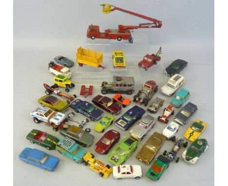 Corgi Toys - over thirty unboxed and playworn models including film related, Simon Snorkel fire engine, various cars, etc