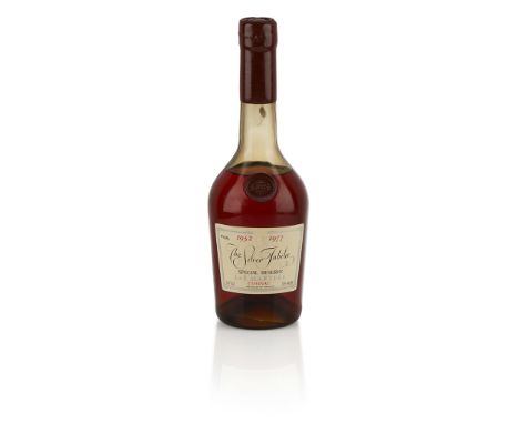 J. &amp; F. MARTELL SILVER JUBILEE 1952-1977 SPECIAL RESERVE COGNAC bottle number 693, with wooden presentation case and leaf