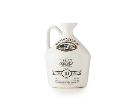 BOWMORE 10 YEAR OLD CERAMIC DECANTER number 987 of 1000, bottled to commemorate The National Garden Festival in 1990, with pr