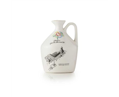 BOWMORE 15 YEAR OLD CERAMIC DECANTER bottled in 1988 to commemorate the Glasgow Garden Festival, with box (Dimensions: 75cl/ 