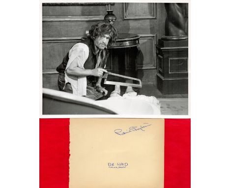 Patrick Troughton signed 6x5 album page and 10x8 vintage black and white photo. Patrick George Troughton ( 25 March 1920 - 28