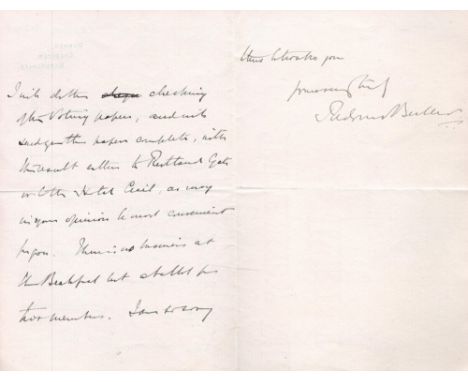 General Sir Redvers Henry Buller VC ALS  dated April 18th 1908 interesting content in which he is arranging a meeting after s