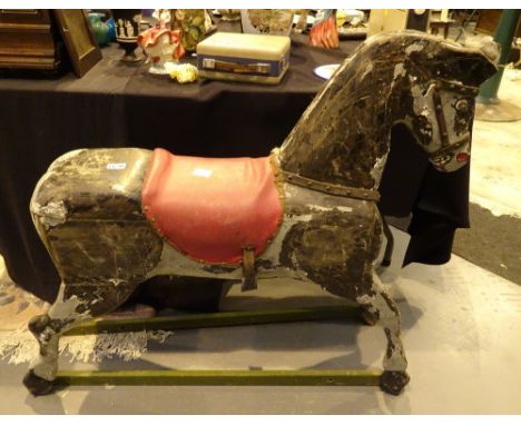 Large vintage rocking horse for restoration 