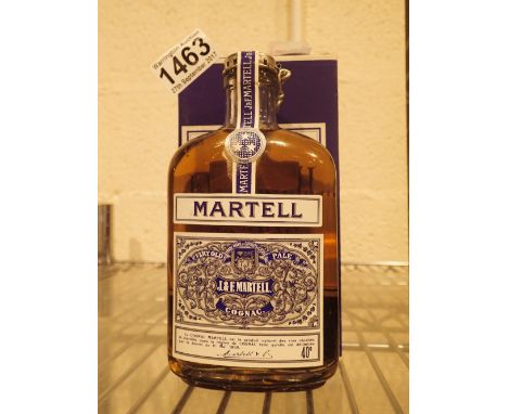 Quarter bottle of J&F Martell cognac in original box and tissue wrap 