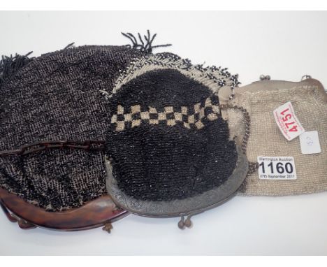 Three vintage beaded bags