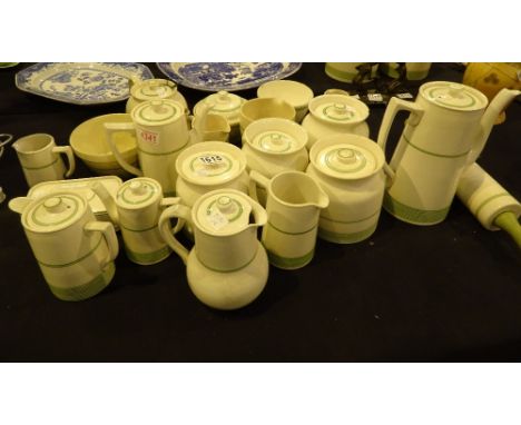 Collection of Sadler Kleen Kitchen Ware ceramics including teapot, coffee pots and butter dish 