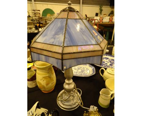 Modern table lamp with glass shade 