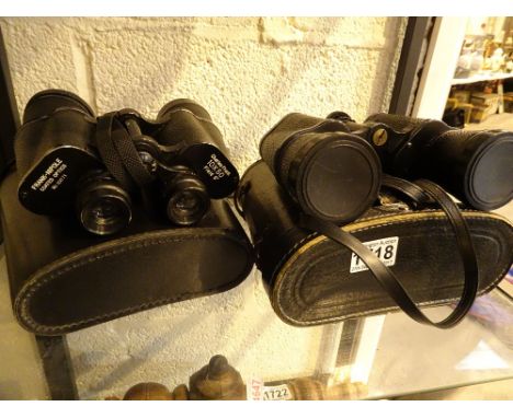 Boxed Zenith 10 x 50 binoculars and a pair of Franklin-Nipole 10 x 50