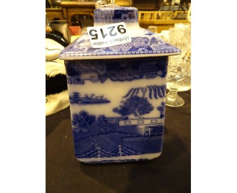Ringtons blue and white tea caddy