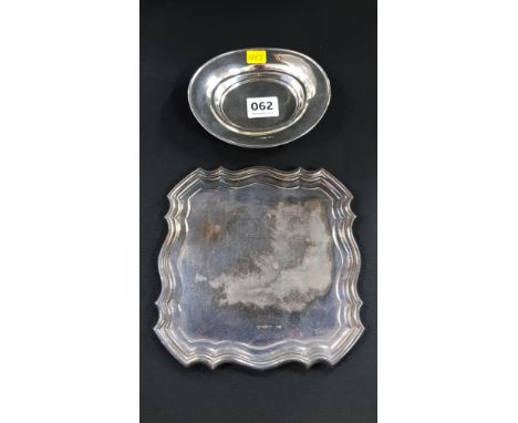 SILVER DISH AND SILVER TRAY