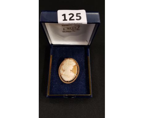 VINTAGE 9 CARAT ROLLED GOLD CAMEO