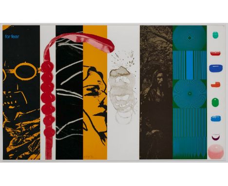 Farblithographie R. B. Kitaj 1932 Chagrin Falls - 2007 Los Angeles "For Fear" 1964-70 u. mitte sign. u. bez. Kitaj 1/70 Exemp