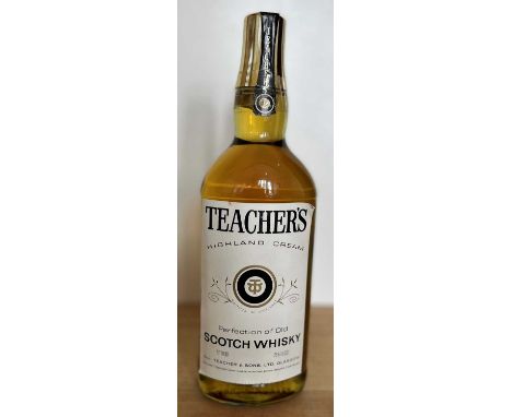 1 Bottle from early 1970’s Teacher’s Highland Cream Perfection of Old Scotch Whisky 1 Bottle from early 1970’s Teacher’s High