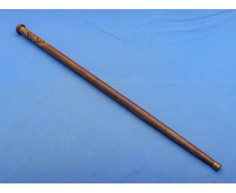 A corkscrew walking stick