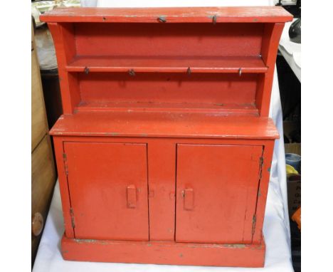 MINIATURE PAINTED OPEN SHELF KITCHEN DRESSER 20' X 17' 