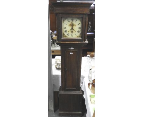 STAINED LONGCASE CLOCK BY REYNOLDS OF LAUNCESTON 