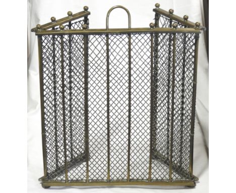 HEAVY BRASS FOLDING FIREGUARD 