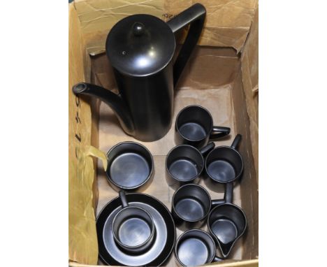 BLACK CERAMIC COFFEE SET 