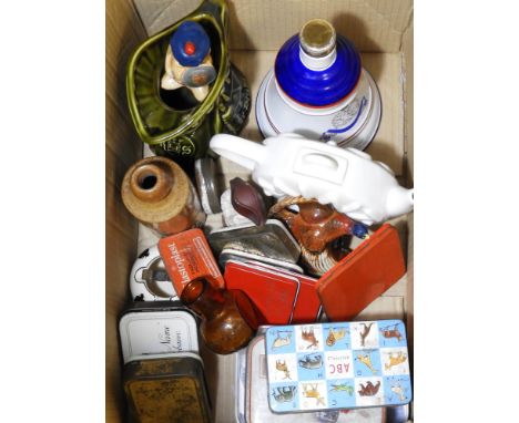 BOX OF ADVERTISING ITEMS INCL POLO MINT TEAPOT