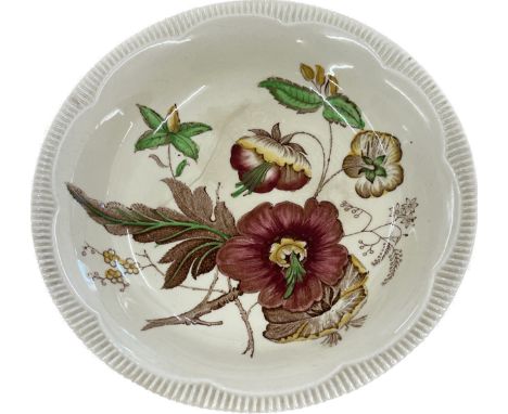 Vintage Clarice Cliff floral pattern bowl measures approx 8 inches diameter 