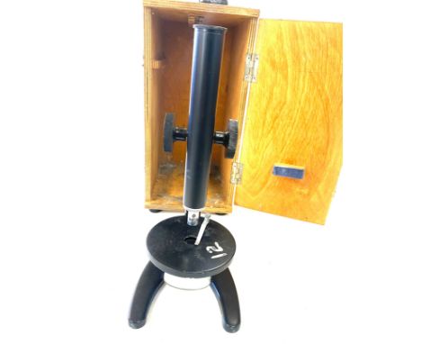 Vintage cased microscope 