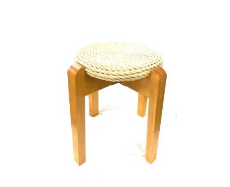 Vintage dressing table stool measures approx 18 inches tall 12.5 inches diameter 