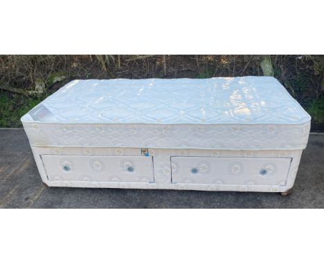 3 ft 2 drawer divan bed with mattress 