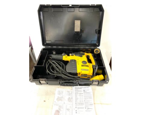 Cased Dewalt heavy duty rotary hammer drill, untested 