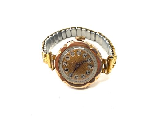 Vintage ladies 9ct gold framed 15 jewel wrist watch 