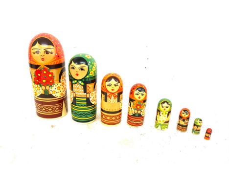 Set of vintage Russian nesting dolls