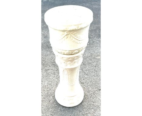 Vintage jardiniere on stand 31 inches tall 11 inches diameter 