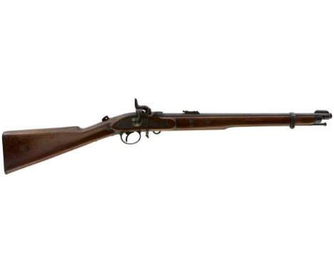 20inch sighted barrel fitted with ramp and ladder rear sights, the lock stamped 1865 over ENFIELD and with a crown over VR at