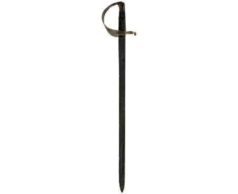 65cm blade with various Ordnance stamps, regulation steel hilt with broad guard, chequered two-piece wooden grips. Generally 