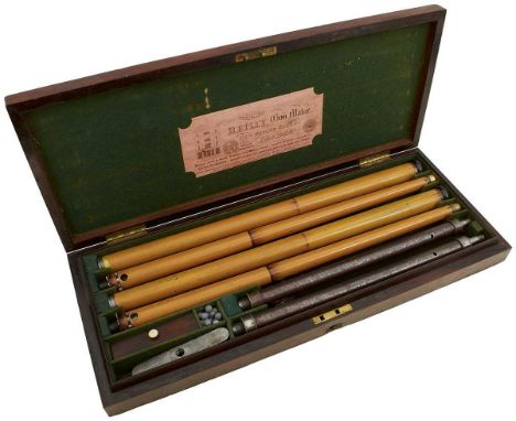 each cane lacquered to simulate bamboo, each engraved REILLY NEW OXFORD ST LONDON IMPROVED around the join, bun-shaped horn t