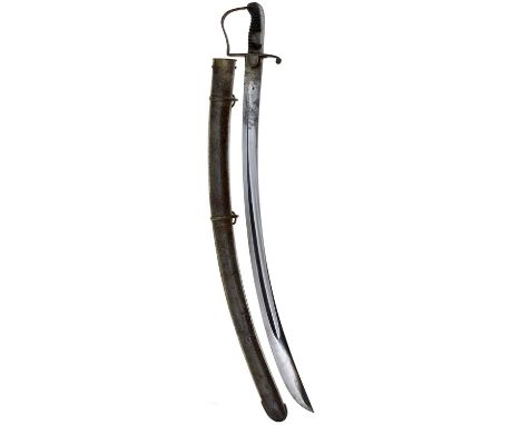 84cm curved blade with most of its original polish, maker's stamp of HADLEY to the back edge, crown over 4 Ordnance stamp to 