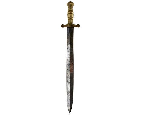 48cm leaf-shaped blade, regulation brass hilt stamped with an eagle and partial date X850. Scabbard lacking.