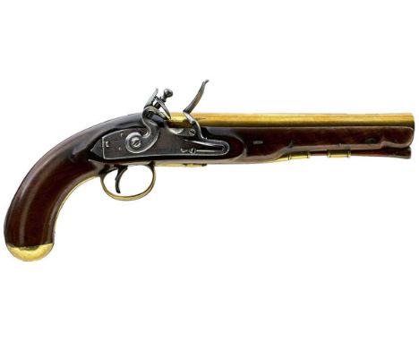 9inch brass barrel engraved J. HARDING &amp; SON BORO LONDON, 382, proof marks to the breech and further stamped with a crown