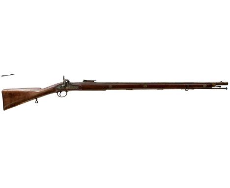 39inch sighted barrel fitted with rear ladder sight, border engraved lock faintly engraved CHARLEXXX XXXX XXXXXX CALCUTTA, fu