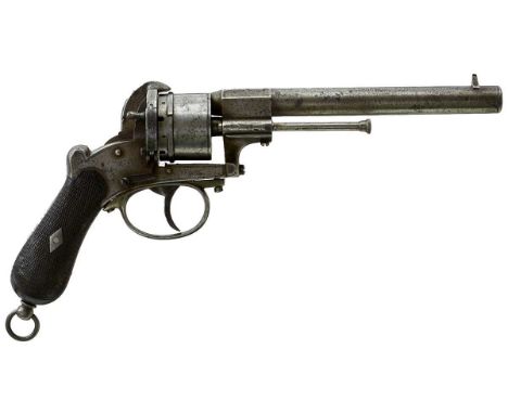 6inch sighted barrel, border engraved cylinder, border engraved frame, dated 1867, loading gate on the right side, chequered 