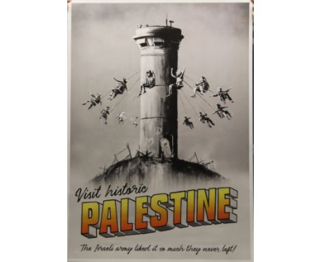 BANKSY, British, (AR) The Walled Off Hotel***, print on paper, The Walled Off Hotel *** embossed to the bottom left corner an