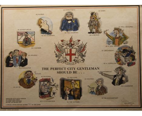 J N HUGHES-WILSON, The Perfect City Gentleman....., a signed limited edition print, numbered 146/1000 and signed and dated '8