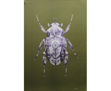 MAGNUS GJOEN British (AR), Delft Scarab, a signed limited edition print on paper (limited run of 300), produced for The Big I