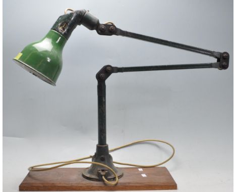 Mek-Elek - A retro vintage early to mid 20th Century industrial factory desktop work desk anglepoise lamp light of stylish ru