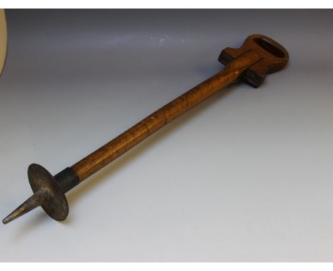 AN EDWARDIAN PATENT SHOOTING STICK BY LINCOLN JEFFERIES, h 82.5 CM