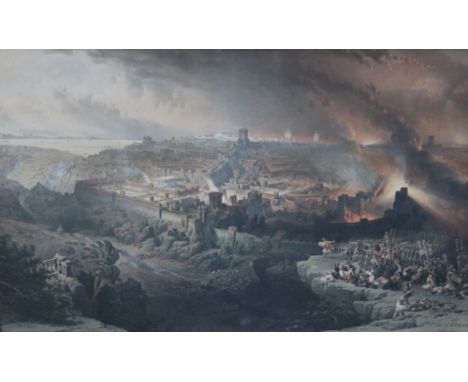 DAVID ROBERTS R.A. (1796-1864) AND LOUIS HAGHE (1806-1885). The Siege and destruction of Jerusalem by the Romans under the co