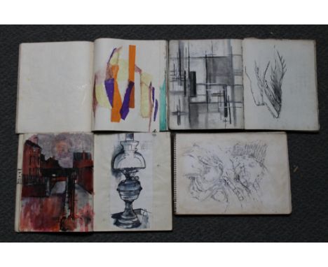 JUNE ELSWORTHY AND PATRICK JAMES. Four sketch books, various modernist studies