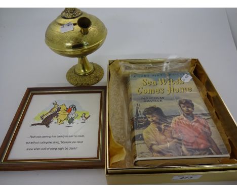 BOOK SEA WITCH COMES HOME 1ST EDT PLUS WINNIE THE POOH TILE AND BRASS PART OF HOOKAH PIPE